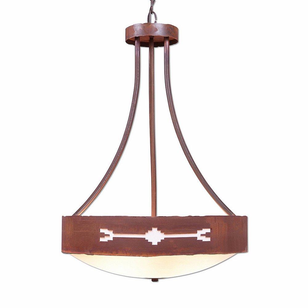 Ridgemont Foyer Chandelier Large Tall - Bowl Bottom - Del Rio - Frosted Glass Bowl