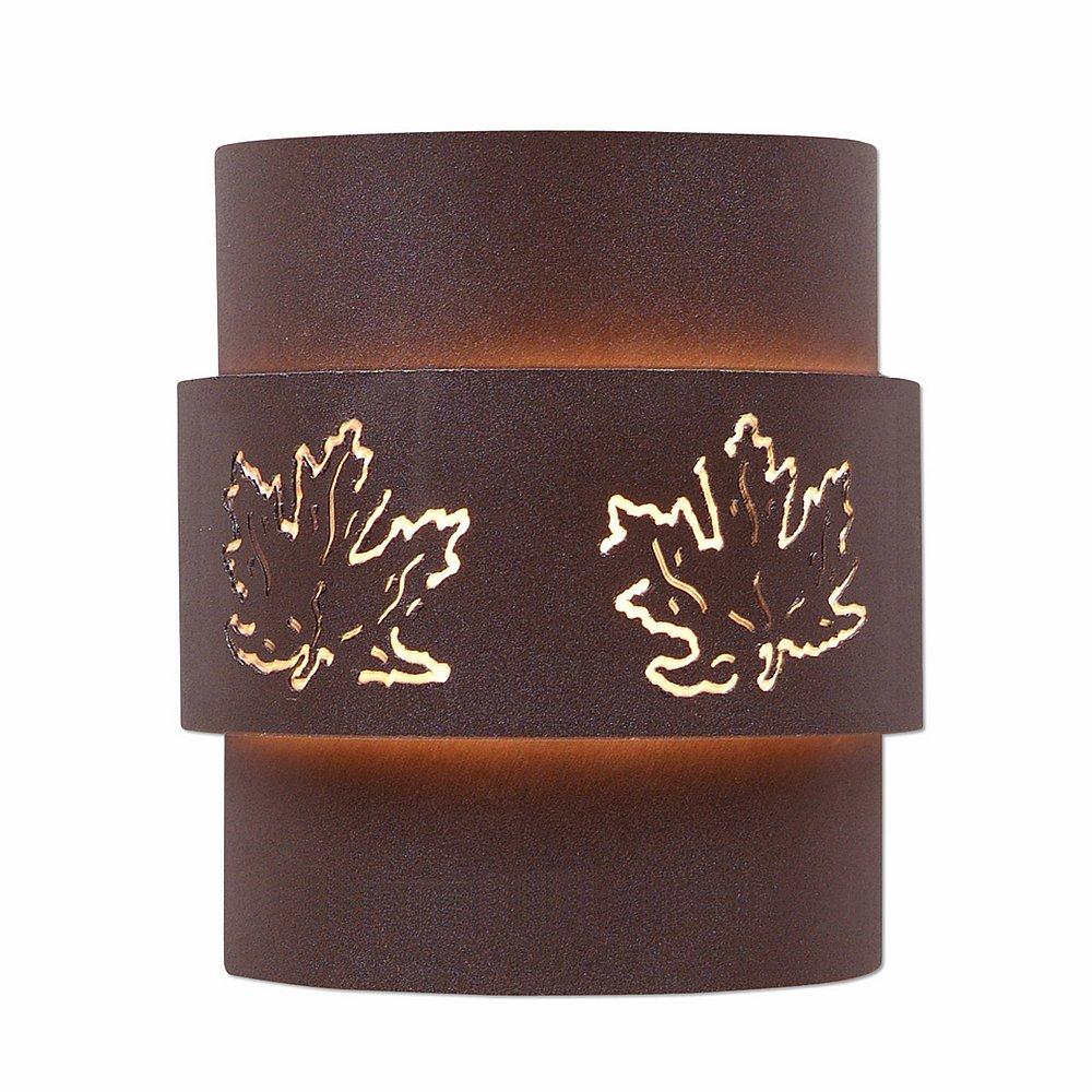 Northridge Sconce Large - Maple Cutout - Rustic Brown Finish