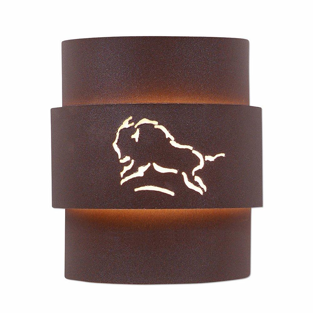 Northridge Sconce Large - Bison - Rustic Brown Finish