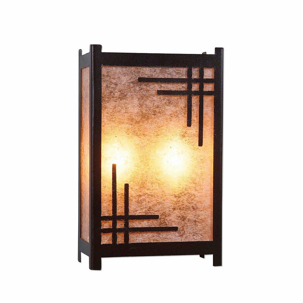 Seneca Sconce Large - Northland - Almond Mica Shade - Dark Bronze Metallic Finish