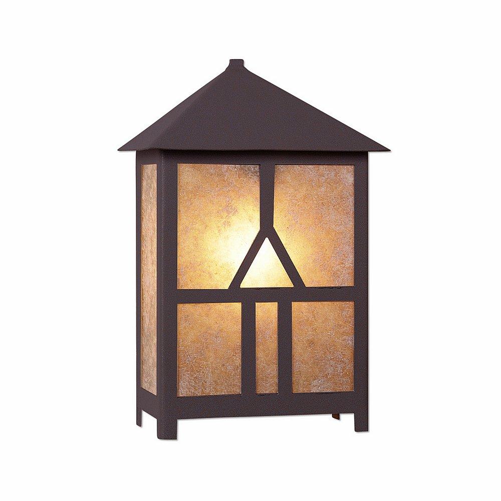 Hudson Sconce Large - Westhill - Almond Mica Shade - Dark Bronze Metallic Finish