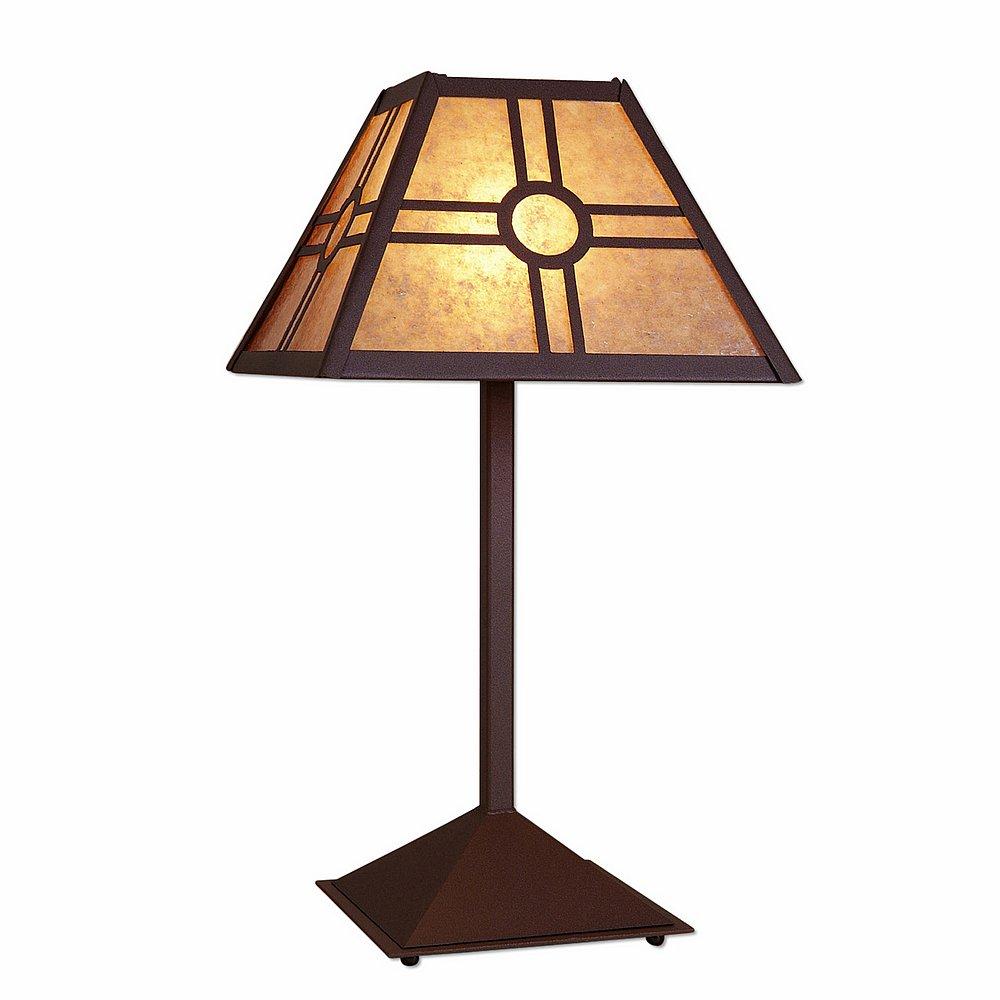 Rocky Mountain Table Lamp - Southview - Almond Mica Shade - Rustic Brown Finish