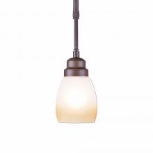 Avalanche Ranch Lighting A28501ET-ST-27 - Sienna Pendant Single - Rustic Plain - Two-Toned Amber Egg Bell Glass - Rustic Brown Finish