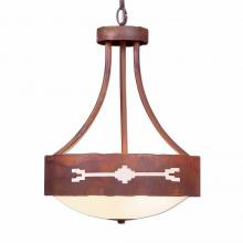 Avalanche Ranch Lighting A44485-02 - Ridgemont Foyer Chandelier Medium - Del Rio - Frosted Glass Bowl - Rust Patina Finish
