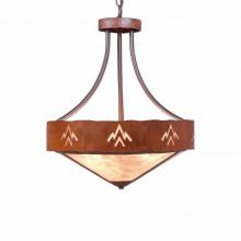 Avalanche Ranch Lighting A44602AL-HR-02 - Ridgemont Foyer Chandelier Large Short - Shade Bottom - Deception Pass - Almond Mica Shade