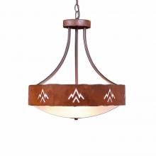 Avalanche Ranch Lighting A44602FC-HR-02 - Ridgemont Foyer Chandelier Large Short - Bowl Bottom - Deception Pass - Frosted Glass Bowl