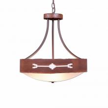 Avalanche Ranch Lighting A44685FC-HR-02 - Ridgemont Foyer Chandelier Large Short - Bowl Bottom - Del Rio - Frosted Glass Bowl