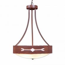 Avalanche Ranch Lighting A45185FC-HR-02 - Ridgemont Foyer Chandelier Large Tall - Bowl Bottom - Del Rio - Frosted Glass Bowl