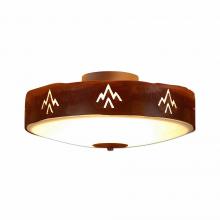 Avalanche Ranch Lighting A47202FC-02 - Ridgewood Close-to-Ceiling Large - Deception Pass - Frosted Glass Bowl - Rust Patina Finish