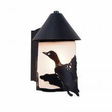 Avalanche Ranch Lighting H51164FC-97 - Cedarline Sconce - Loon - Frosted Glass Bowl - Black Iron Finish