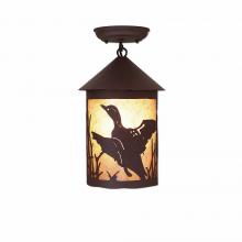 Avalanche Ranch Lighting M48564AL-27 - Cascade Close-to-Ceiling Medium - Loon - Almond Mica Shade - Rustic Brown Finish