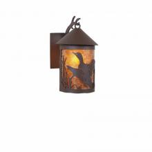 Avalanche Ranch Lighting M51464AM-27 - Cascade Lantern Sconce Mica Small - Loon - Amber Mica Shade - Rustic Brown Finish