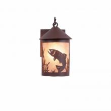 Avalanche Ranch Lighting M51481AL-27 - Cascade Lantern Sconce Mica Small - Trout - Almond Mica Shade - Rustic Brown Finish