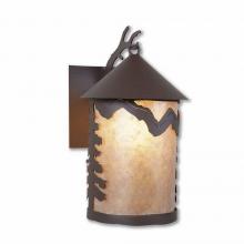 Avalanche Ranch Lighting M51601AL-27 - Cascade Lantern Sconce Mica Large - Rustic Plain - Almond Mica Shade - Rustic Brown Finish