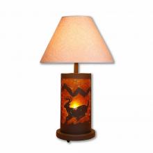 Avalanche Ranch Lighting M60130AM-KR-27 - Cascade Table Lamp - Mountain Deer - Amber Mica Shade - Rustic Brown Finish