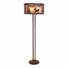 Avalanche Ranch Lighting M69330AL-27 - Kincaid Floor Lamp - Mountain Deer - Almond Mica Shade - Rustic Brown Finish