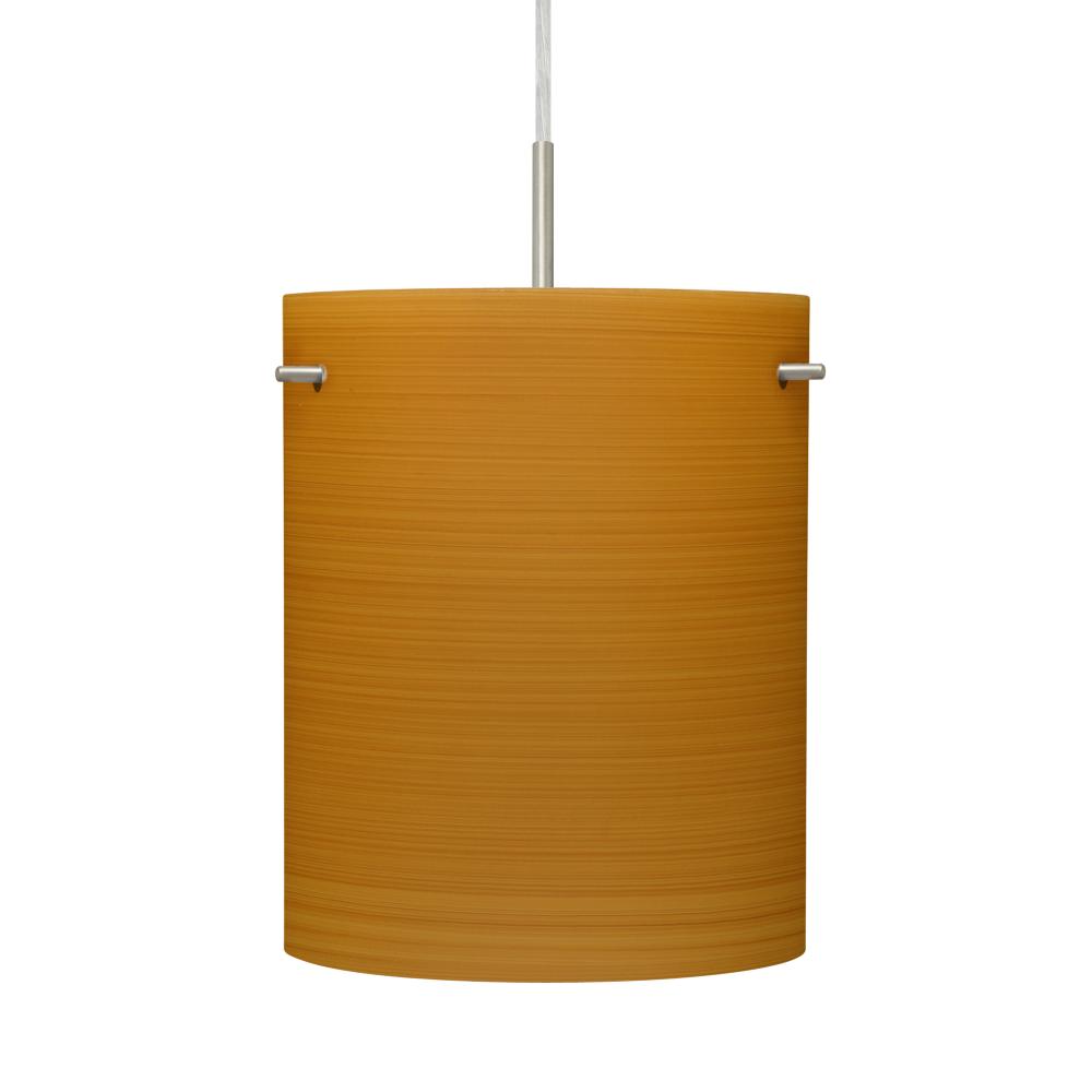Besa Tamburo 8 Pendant, Oak, Black Finish, 1x11W LED