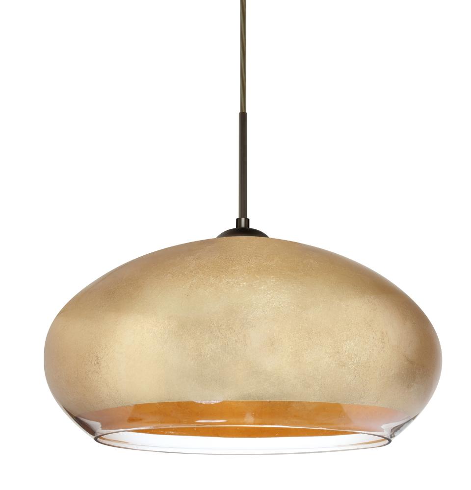 Besa Brio 14 Pendant Bronze Gold Foil 1x75W Medium Base