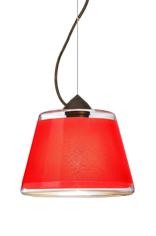 Besa Pica 9 Pendant 1Kx Red Sand Bronze 1x75W Medium Base