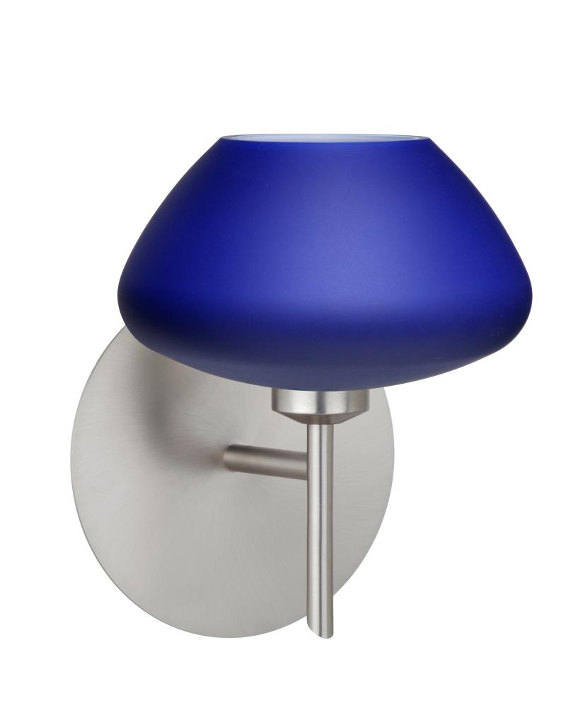 Besa Wall Peri Satin Nickel Blue Matte 1x5W LED