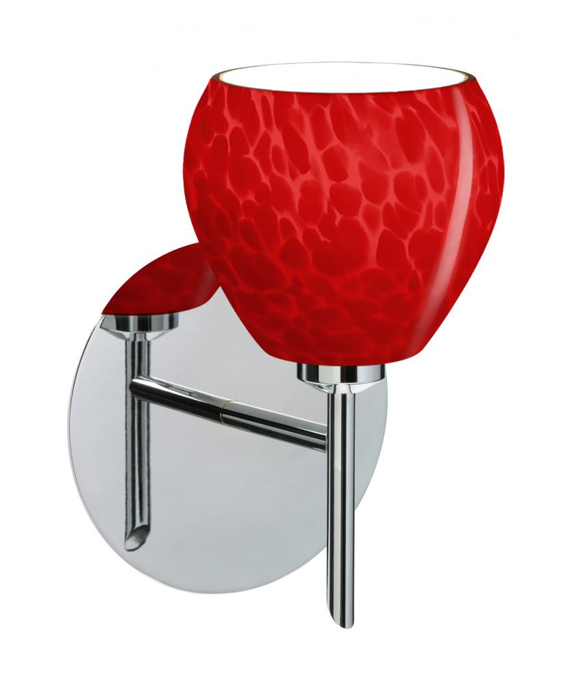 Besa, Tay Tay Mini Sconce, Red Cloud, Chrome Finish, 1x5W LED