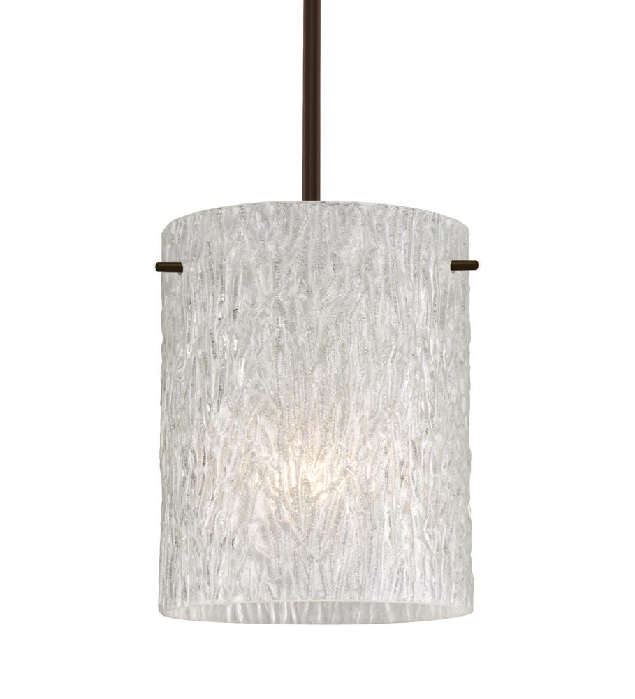 Besa Pendant Tamburo 8 Bronze Glitter Stone 1x11W LED