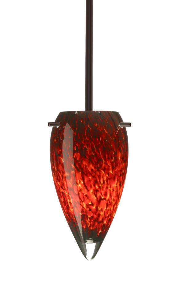 Besa Juli Stem Pendant Bronze Garnet 1x100W Medium Base