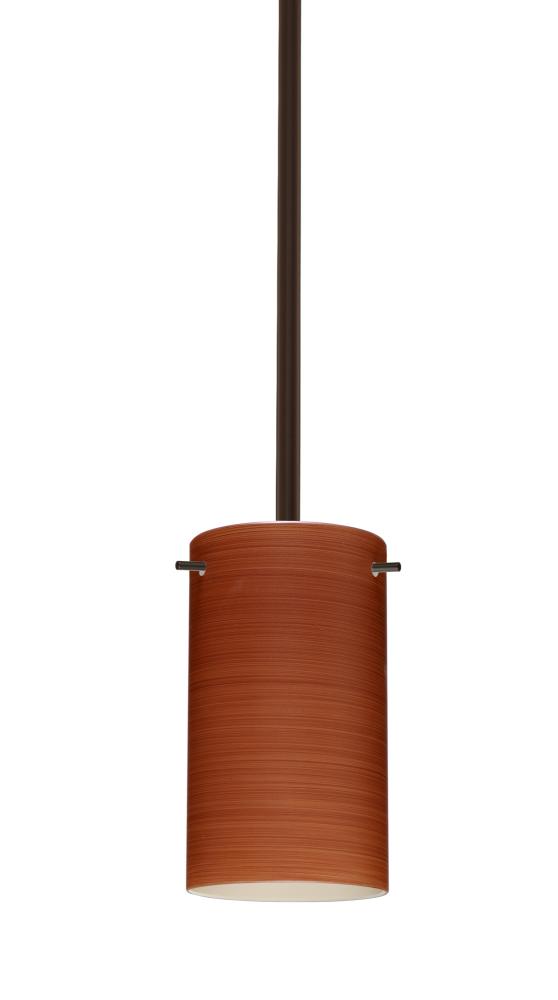 Besa Stem Stilo 7 Pendant Bronze Cherry 1x40W B10 Med