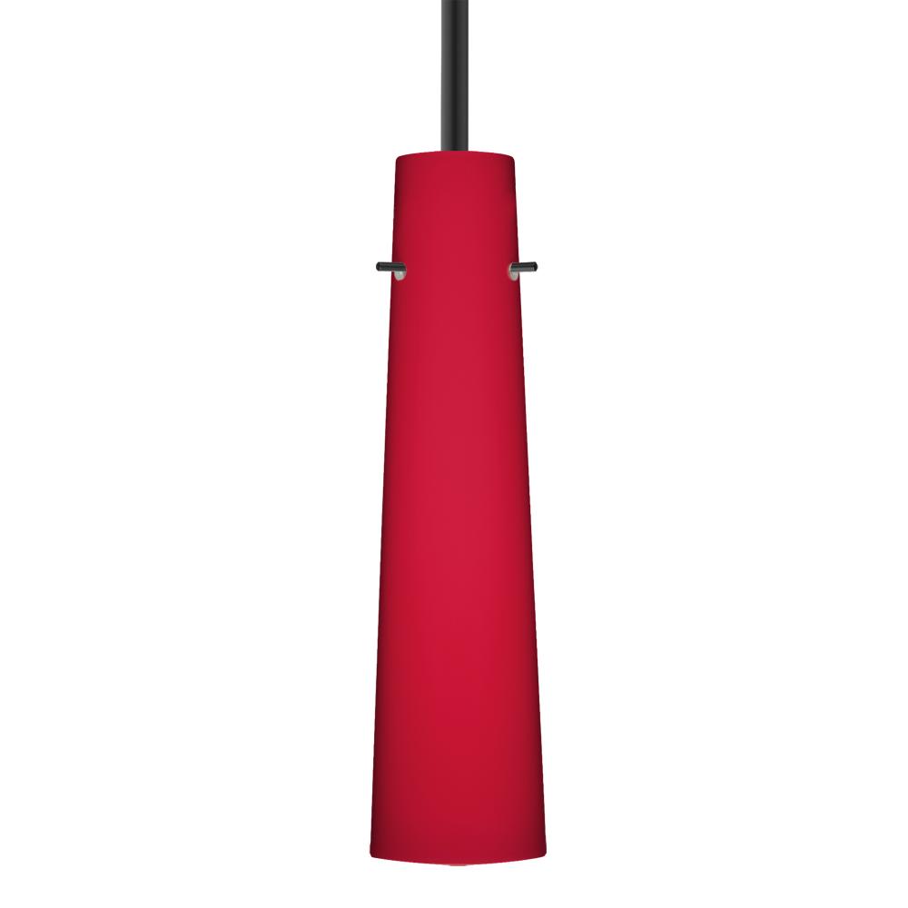 Besa Camino Stem Pendant Black Ruby Matte 1x40W 40W MAX E12 Base