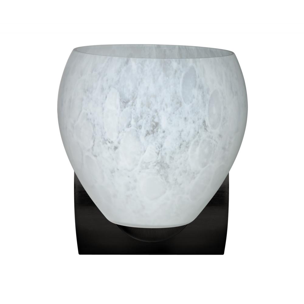 Besa, Bolla Mini Sconce, Carrera, Satin Nickel Finish, 1x9W LED