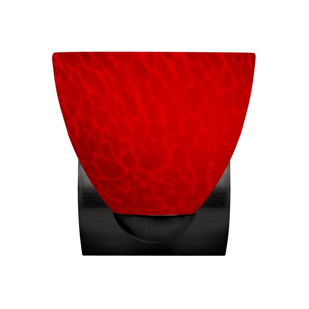 Besa, Sasha Mini Sconce, Red Cloud, Black Finish, 1x60W E26 Base