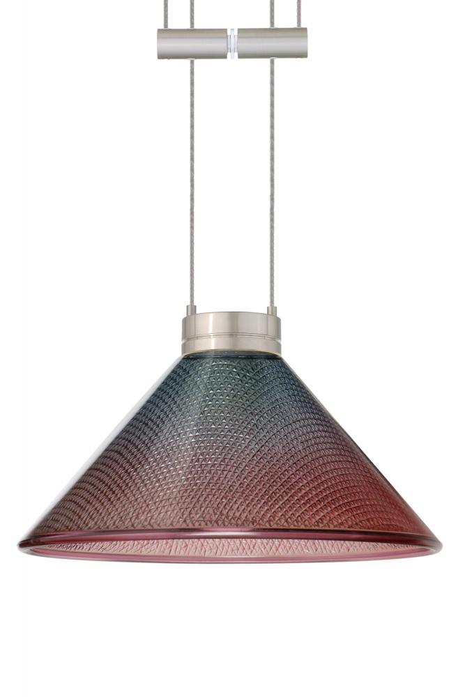 Besa Pendant Kona Satin Nickel Bi-Color 1x50W Halogen