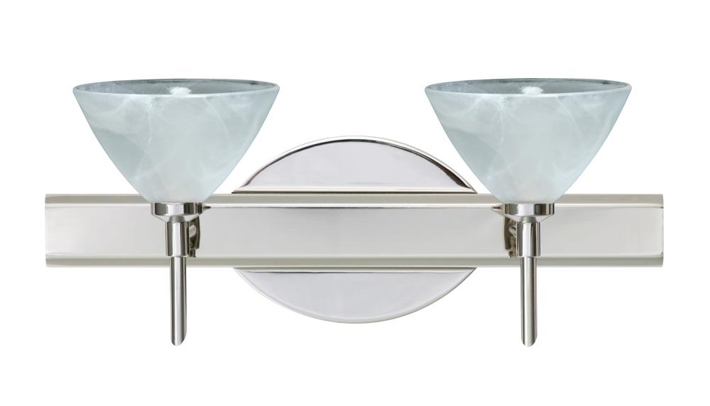 Besa Wall Domi Chrome Marble 2x5W LED