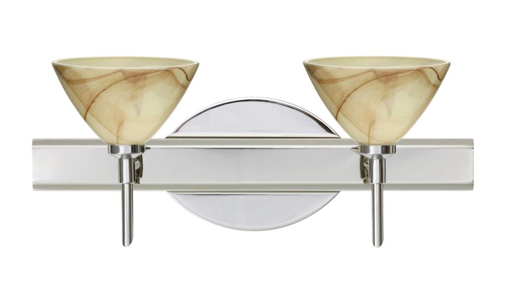 Besa Wall Domi Chrome Mocha 2x5W LED