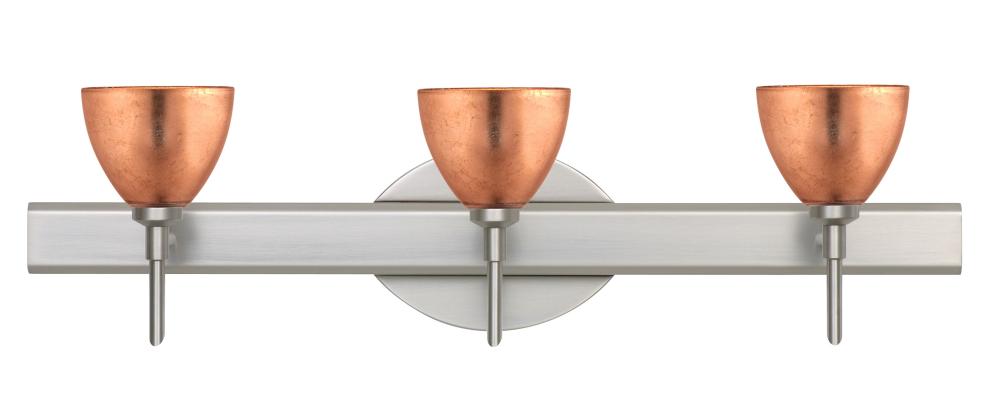 Besa Divi Wall 3SW Copper Foil Satin Nickel 3x40W G9