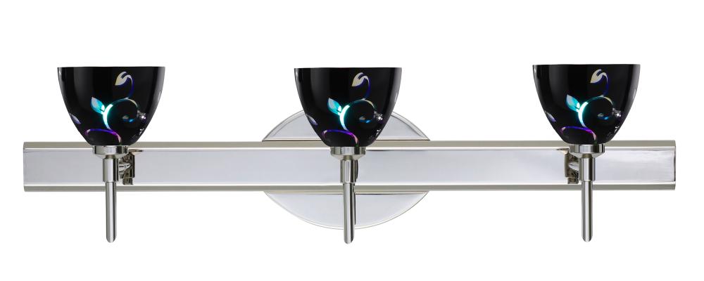 Besa Divi Wall 3SW Black Dicro Vine Chrome 3x40W G9