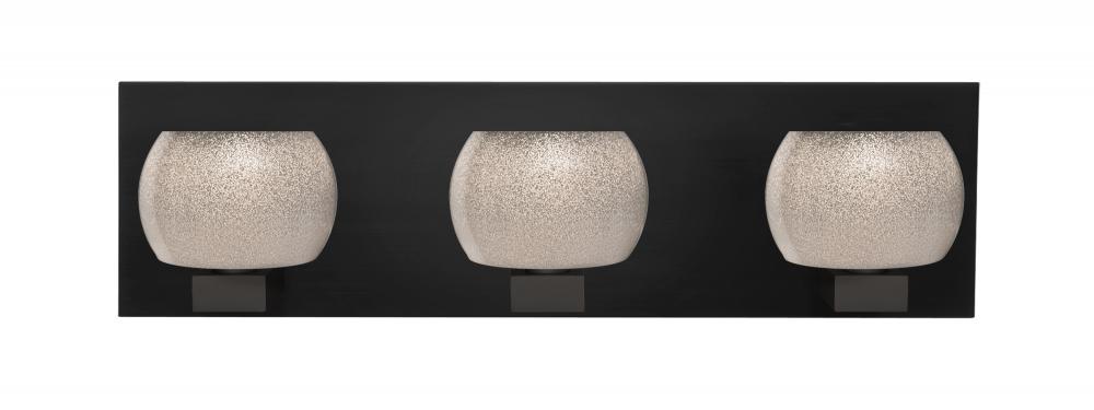 Besa, Keno Vanity, Smoke Sand, Black Finish, 3x3W LED