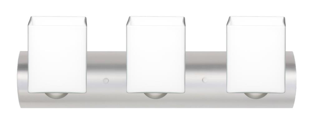 Besa Wall Rise Satin Nickel Opal Matte 3x9W LED