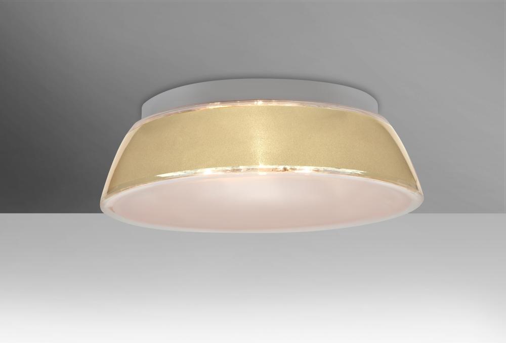 Besa, Pica 14 Ceiling, Creme Sand, 2x9W LED