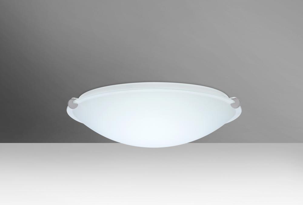 Besa Ceiling Trio 12 Satin Nickel White 1x11W LED