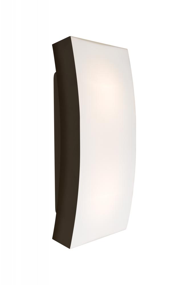 Besa, Billow 15 Outdoor Sconce, Opal/Bronze, Bronze Finish, 2x60W Medium Base