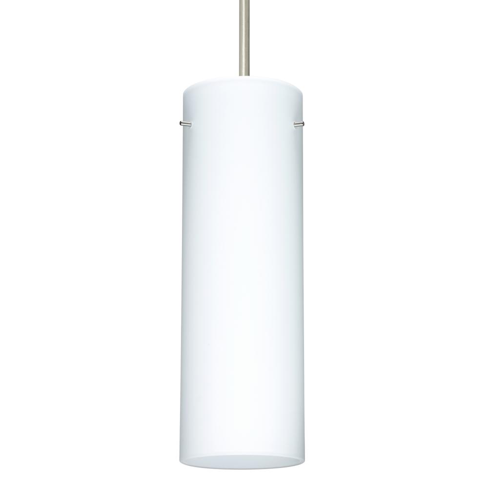 Besa Stilo 9 Pendant For Multiport Canopy Satin Nickel Opal Matte 1x40W MAX E26 Base