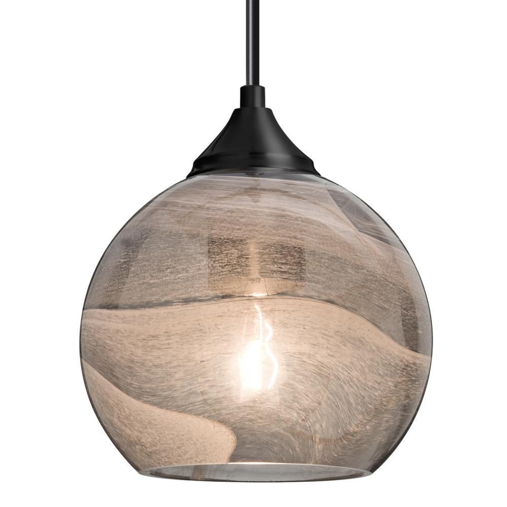 Besa, Jilly Cord Pendant For Multiport Canopy, Vapor Smoke, Black Finish, 1x60W MAX E26 Base