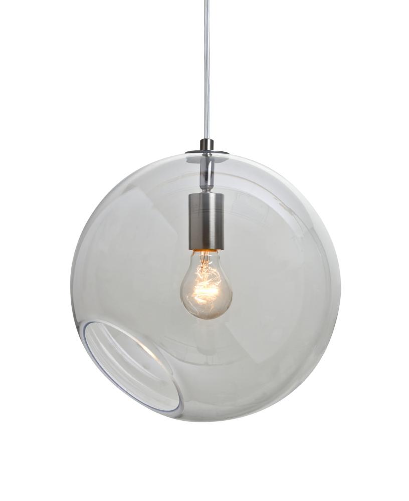 Besa, Maestro 12 Cord Pendant for Mulitport Canopy, Clear, Satin Nickel Finish, 1x60W