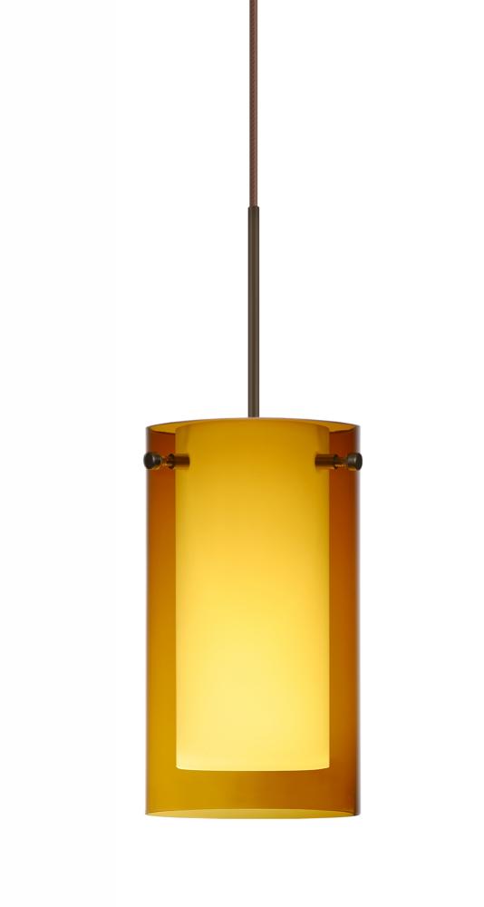 Besa Pendant Pahu 4 Bronze Transparent Armagnac/Opal 1x35W Halogen