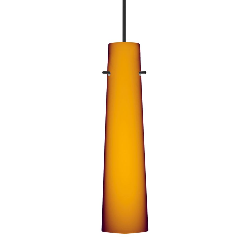 Besa Camino Pendant for Multiport Canopy Black Amber Matte 1x50W Halogen