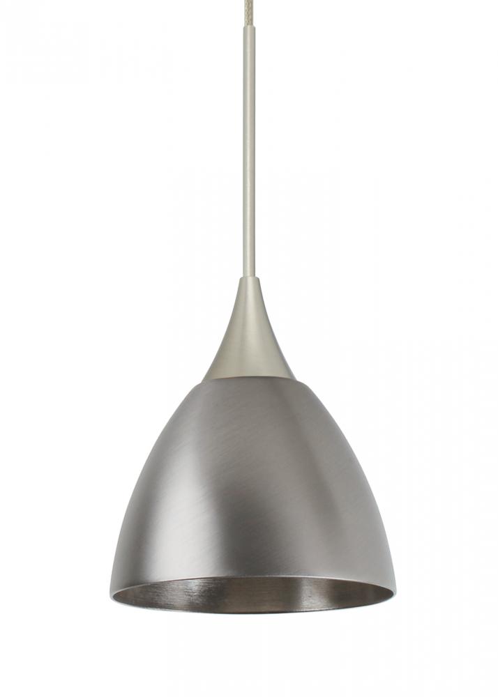 Besa Divi Pendant, Metal Satin Nickel, Satin Nickel, 1x50W Halogen