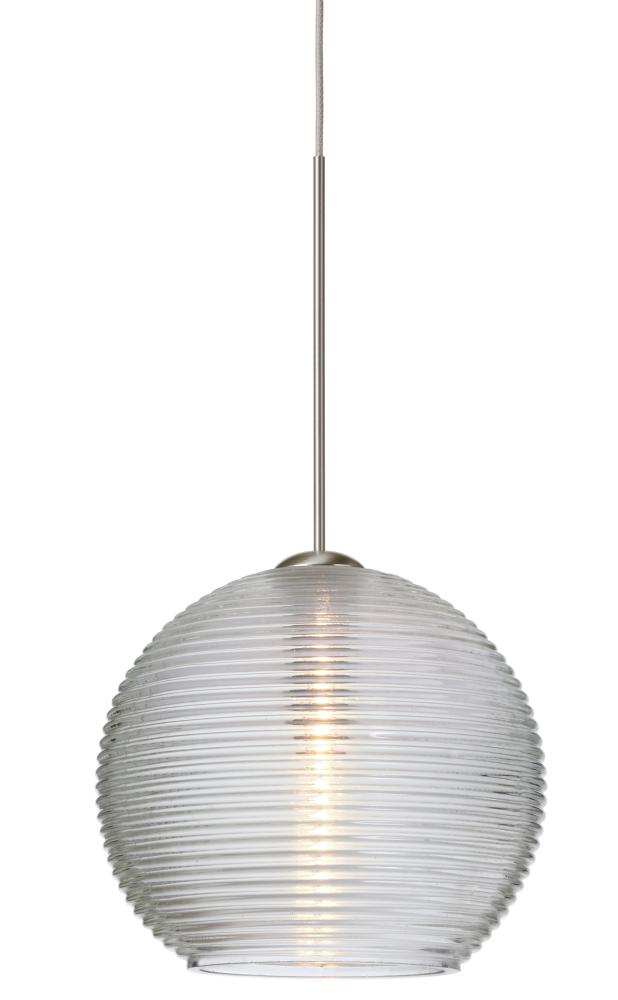 Besa Pendant Kristall 6 Satin Nickel Clear 1x35W Halogen