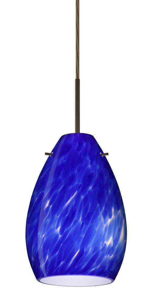 Besa Pera 6 Pendant Bronze Blue Cloud 1x40W Halogen