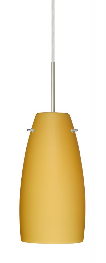 Besa Tao 10 LED Pendant  Vanilla Matte Satin Nickel 1x9W LED